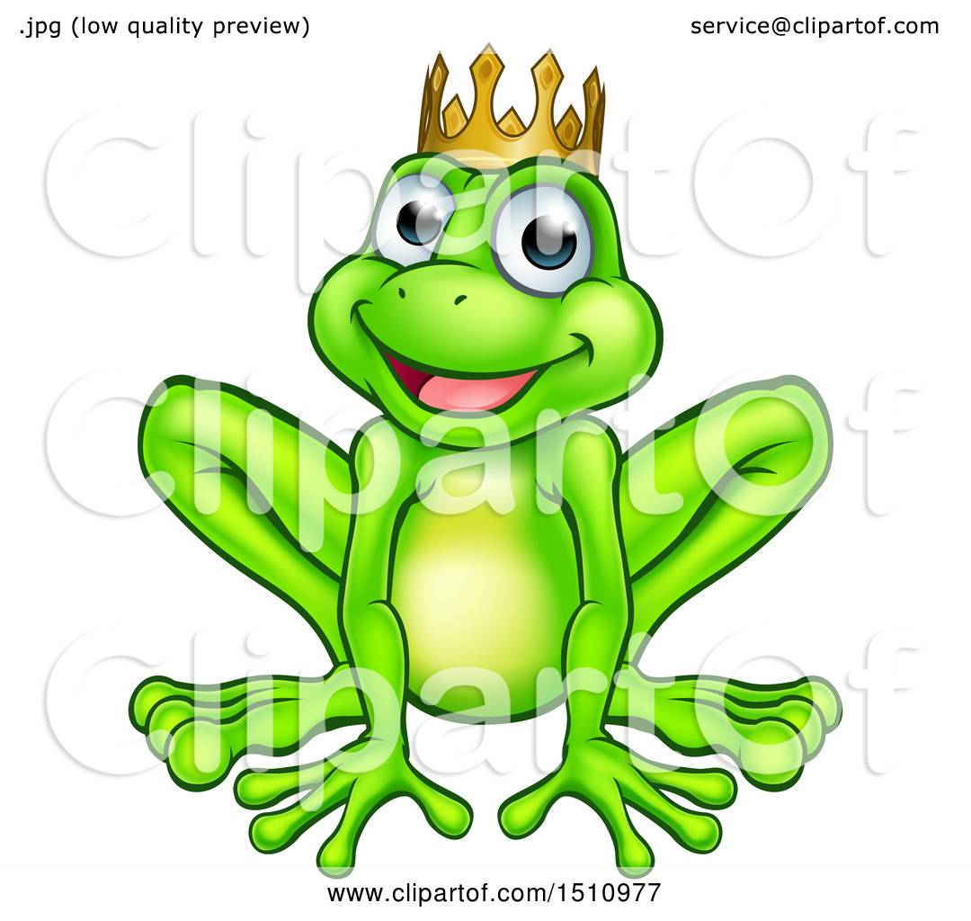 1080x1024 Clipart Of A Cartoon Happy Smiling Green Frog Prince
