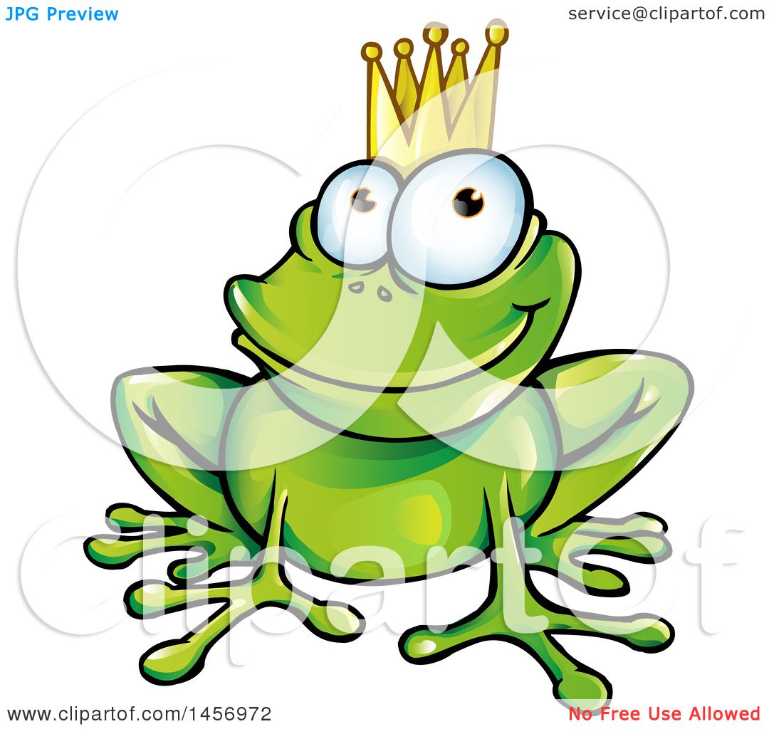 1080x1024 Cartoon Clipart Of A Prince Frog Wearing A Crown