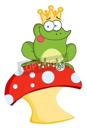 302x450 Happy Frog Prince On A Toadstool Or Mushroom