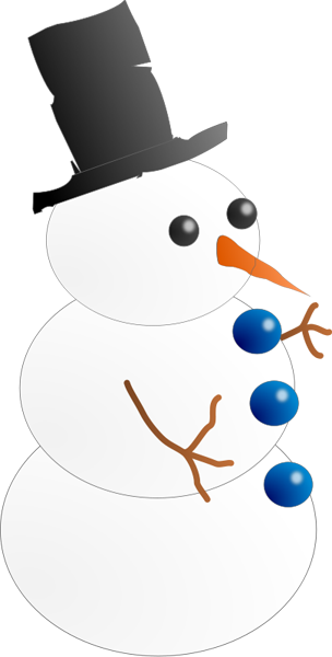 304x600 Snowman Clipart