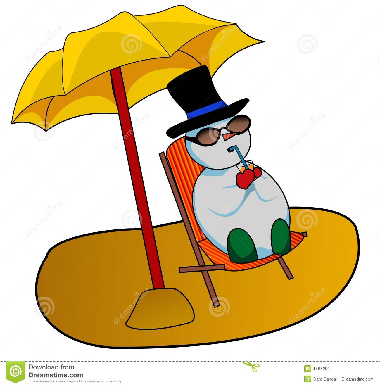 1300x1324 Snowman On The Beach Clipart