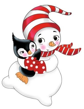 329x430 Penguins Snowman