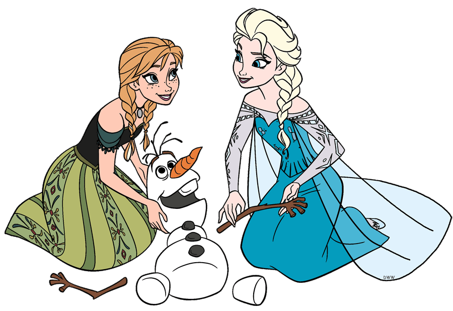 900x618 Frozen Elsa And Anna Clipart
