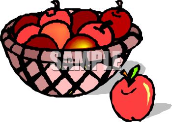 350x248 Royalty Free Clip Art Image Apples In A Basket