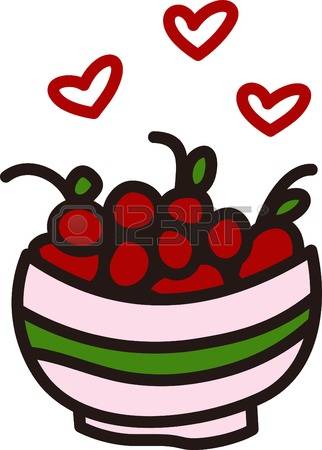 322x450 Bowl Of Cherries Clipart