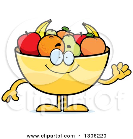 450x470 Clipart Of A Cartoon Sick Fruit Bowl Character