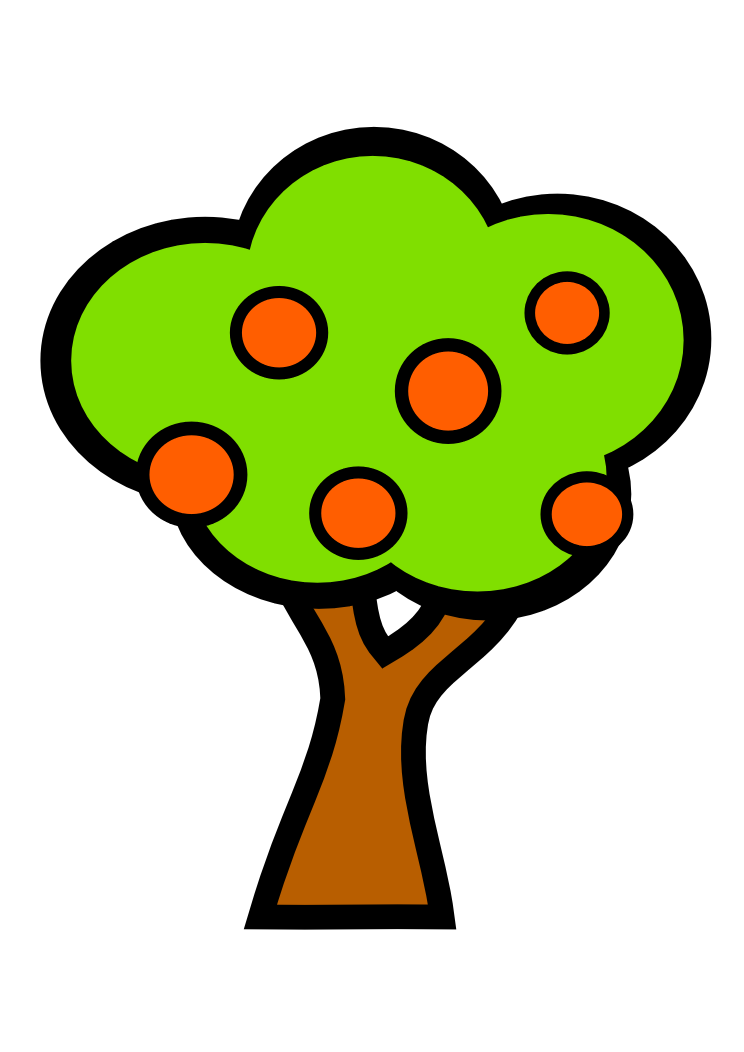 744x1052 Tree Clipart Fruit Tree