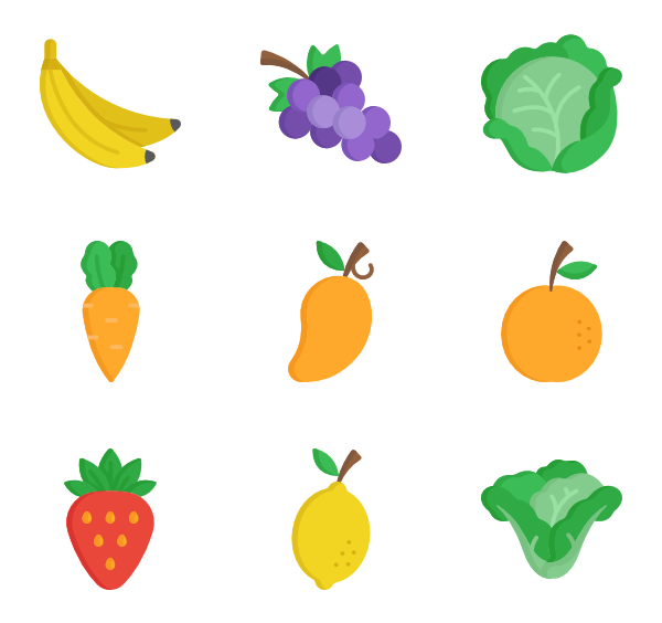 600x564 87 Vegetables Icon Packs