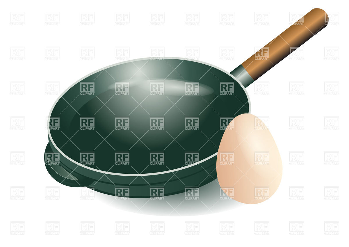 1200x849 Frying Pan And Egg Royalty Free Vector Clip Art Image