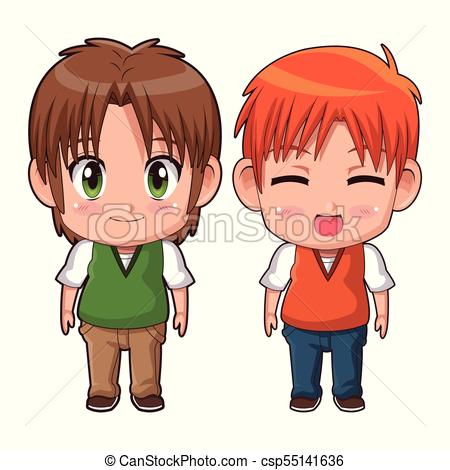 450x470 Colorful Full Body Couple Cute Anime Tennager Facial Vectors