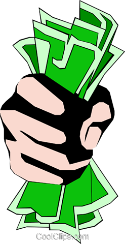 247x480 Fist Full Of Dollars Royalty Free Vector Clip Art Illustration