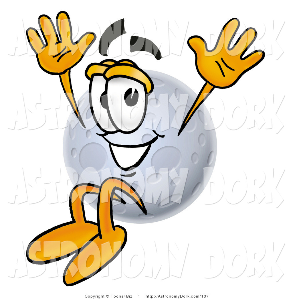 1024x1044 Clip Art Of A Full Moon Mascot Cartoon Character Jumping By