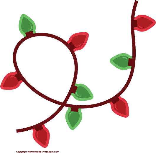 529x520 Free Christmas Lights Clipart Scrapbook