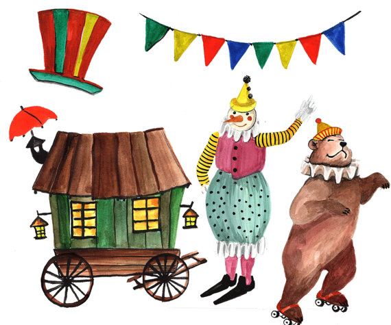 570x475 Circus Clipart Kids Clip Art Vintage Circus Art