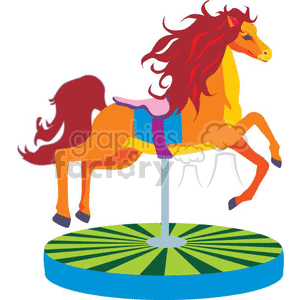 300x300 Royalty Free Carousel Horse009 370196 Clip Art Images