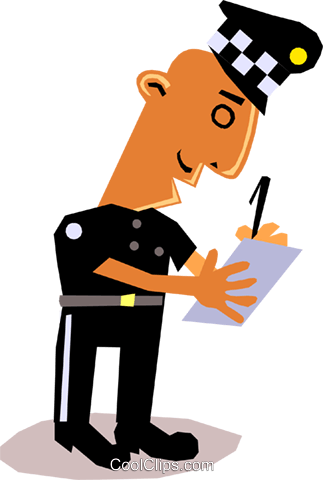 323x480 Funky Picasso Policeman Royalty Free Vector Clip Art Illustration