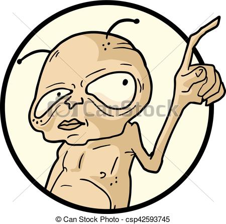 450x446 Creative Design Of Funny Alien Draw Eps Vector