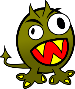 252x297 Small Funny Angry Monster Clip Art