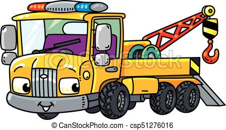 450x258 Funny Small Tow Truck With Eyes. Tow Truck. Small Funny Vector