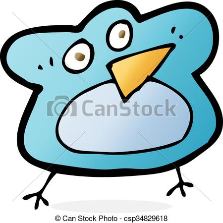 450x450 Funny Cartoon Robin. Funny Cartoon Bird Vector Clip Art