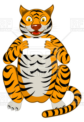 275x400 Funny Cartoon Tiger Royalty Free Vector Clip Art Image