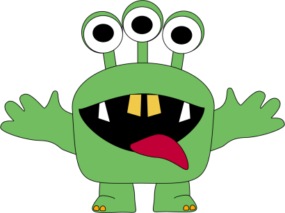 410x306 Monster Clipart For Kids Three Eyed Monster Clip Art Image
