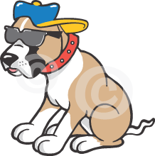 218x220 Royalty Free Cartoon Boxer Dog Clip Art