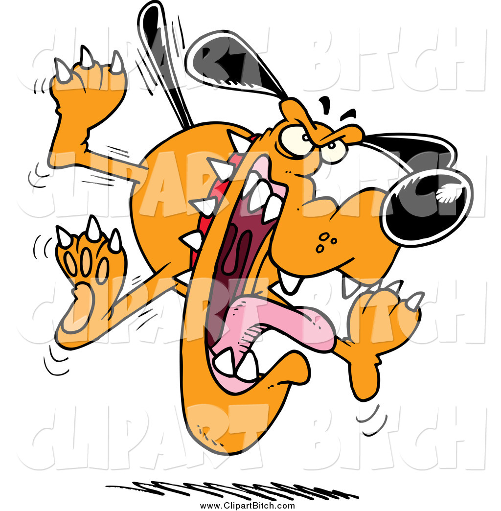 1024x1044 Clip Vector Cartoon Art Of A Mad Attack Dog By Toonaday