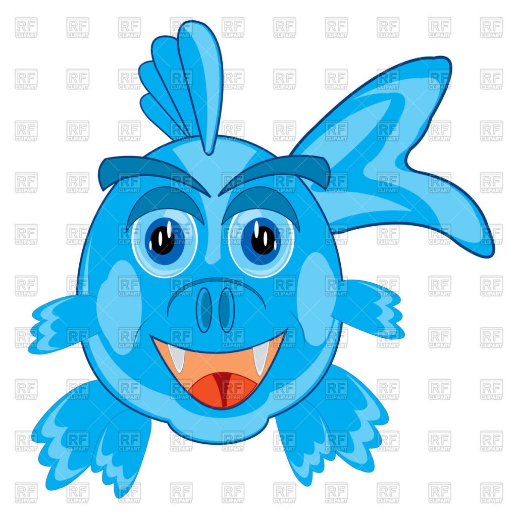 1024x1024 Sizable Funny Fishing Clipart Fish Front View Royalty Free Vector