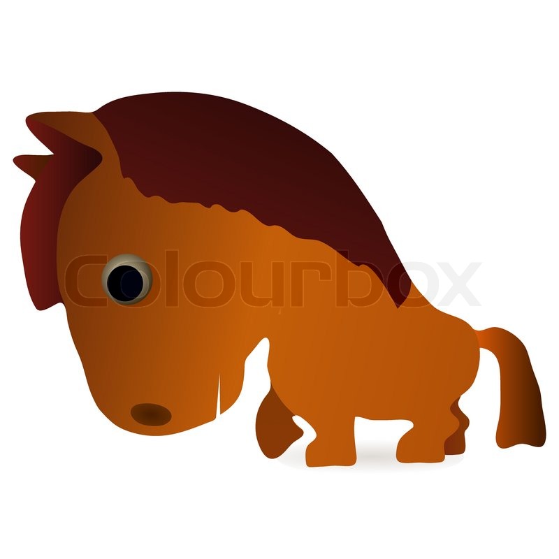 800x800 Little Funny Horse Stock Vector Colourbox