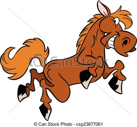 450x418 The Illustration Shows A Few Funny Cartoon Horse Isolated