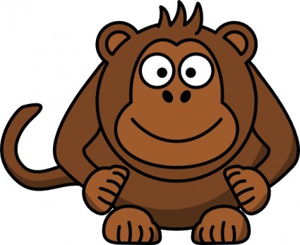 425x347 Funny Animated Monkey Clipart