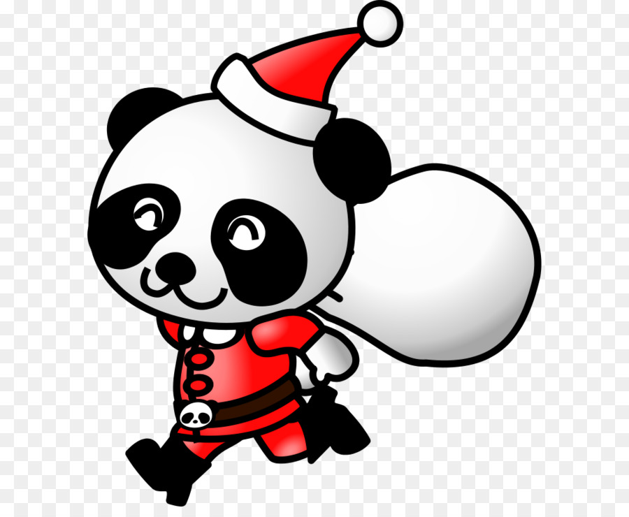 900x740 Santa Claus Giant Panda Christmas Clip Art