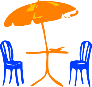 300x281 Seats With Umbrella Clip Art