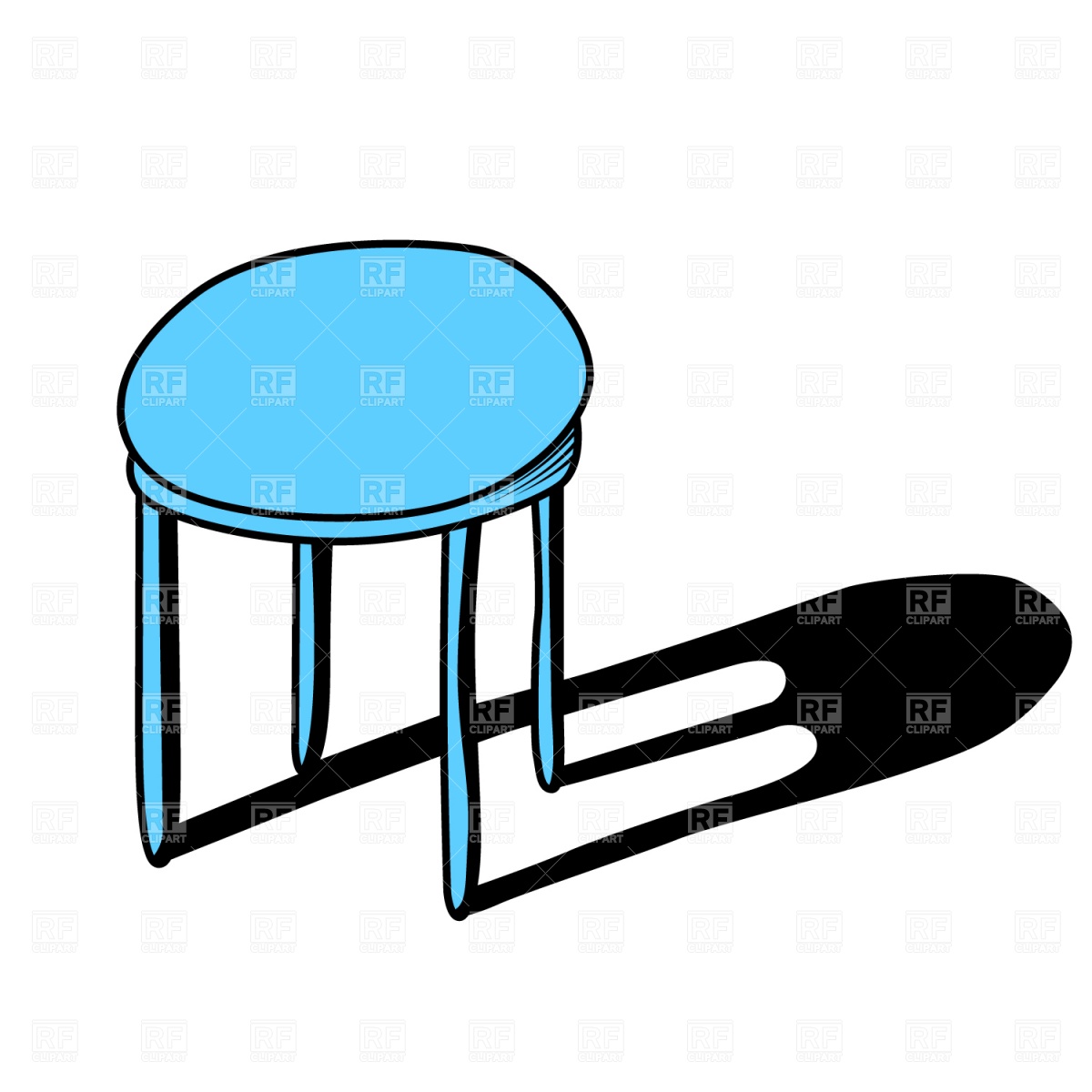 1200x1200 Stool Royalty Free Vector Clip Art Image