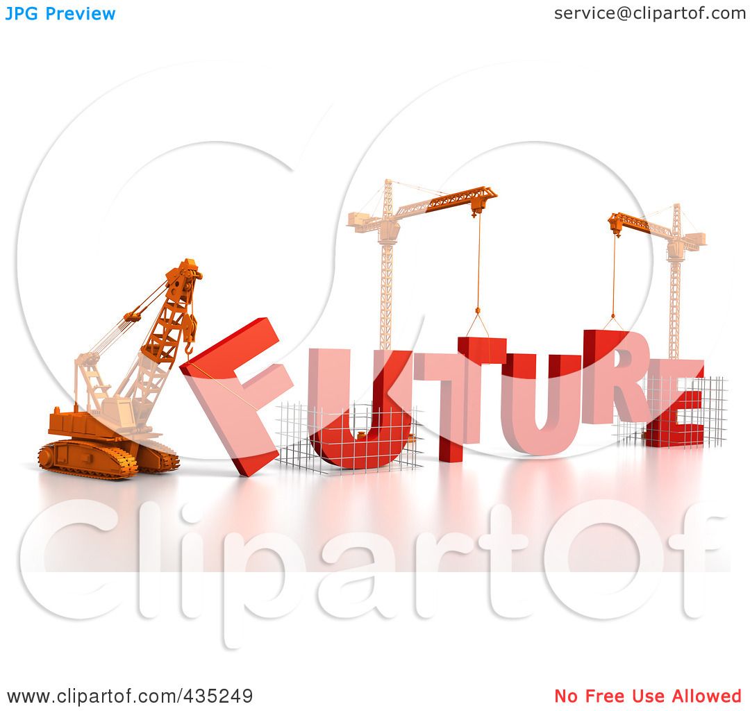 1080x1024 Royalty Free (Rf) Clipart Illustration Of A 3d Construction Cranes