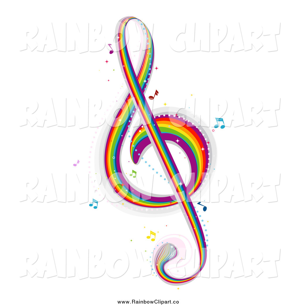 1024x1044 Vector Clip Art Of A Colorful Rainbow G Clef Music Note By Bnp