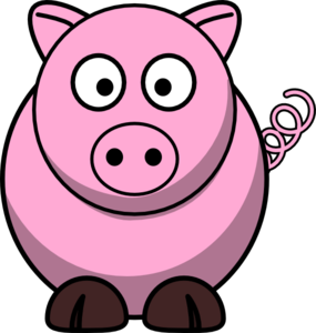 285x300 Pinkie Pig Clip Art