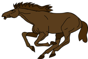 299x201 Fast Brown Horse Clip Art