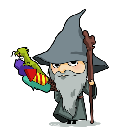 400x421 Gandalf Clipart Minimalist