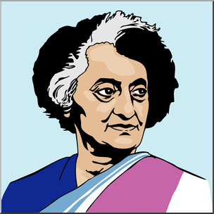 304x304 Clip Art India Indira Gandhi Color I Abcteach