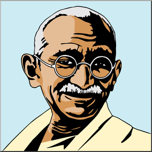 304x304 Clip Art India Mahatma Gandhi Color I Abcteach