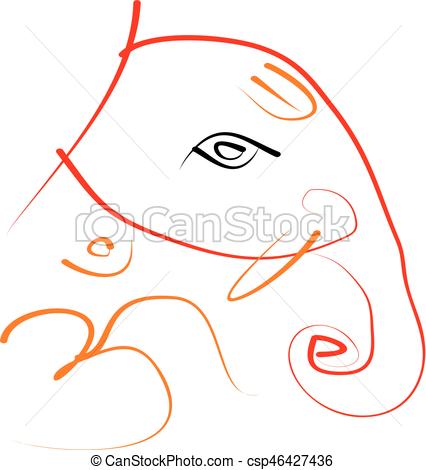 426x470 Ganesha Vector With Aum Vectors