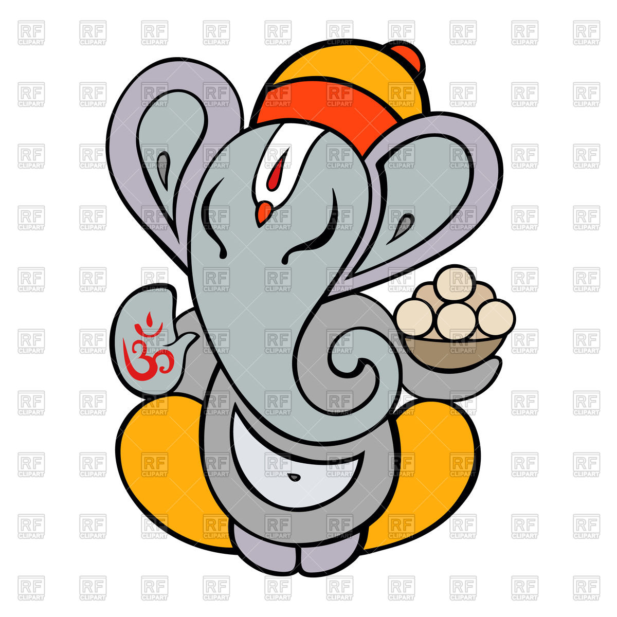 1200x1200 Hindu God Ganesha Vector Image Vector Artwork Of Signs, Symbols
