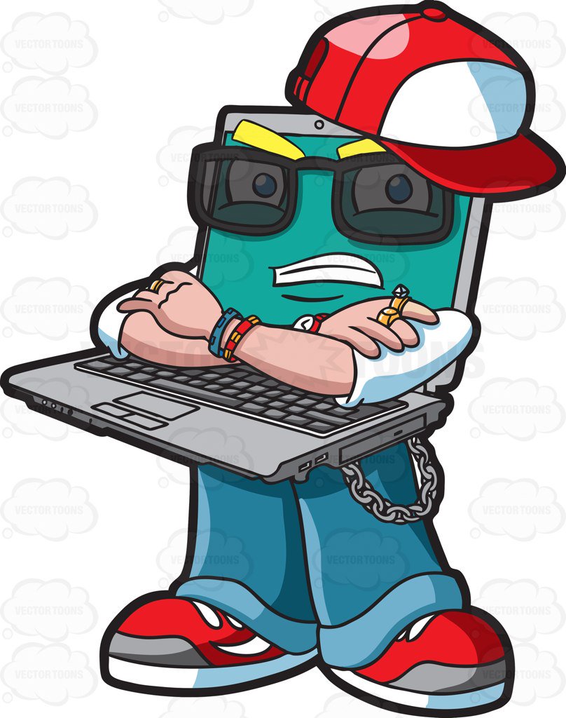 808x1024 A Laptop Gangster Man Cartoon Clipart Vector Toons