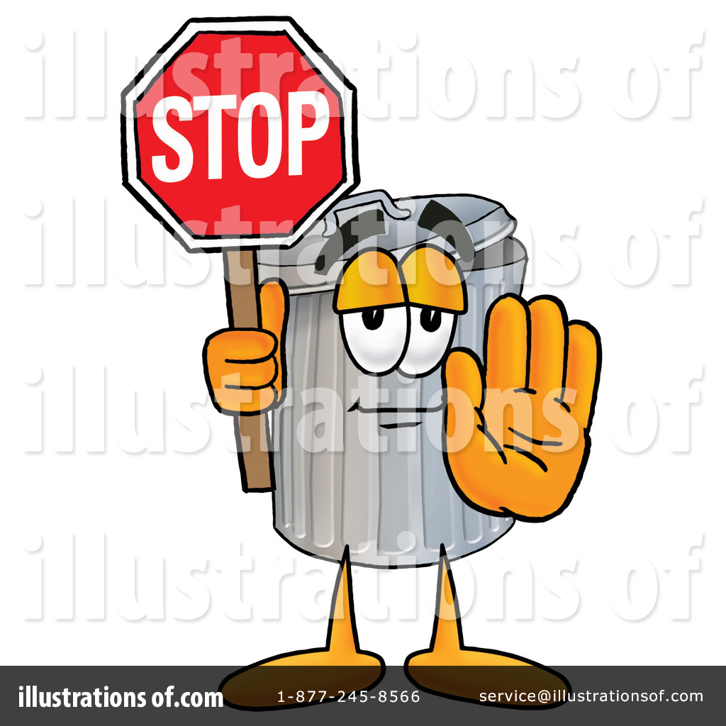 1024x1024 Trash Can Character Clipart