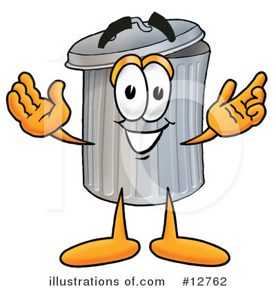 400x420 Trash Can Character Clipart