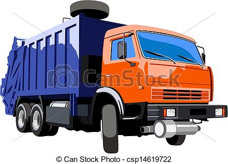 450x323 Garbage Truck Vector Illustration