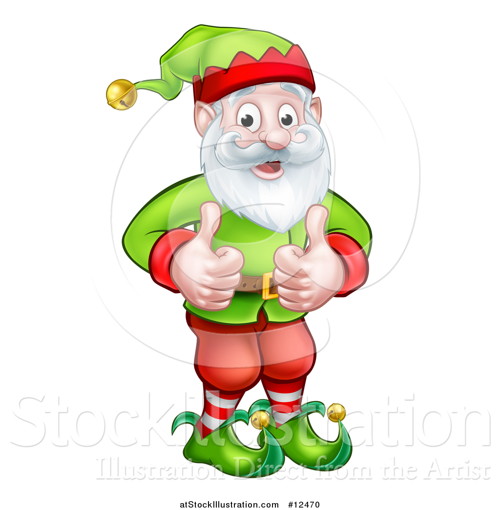 1024x1044 Vector Illustration Of A Happy Garden Gnome Or Christmas Elf