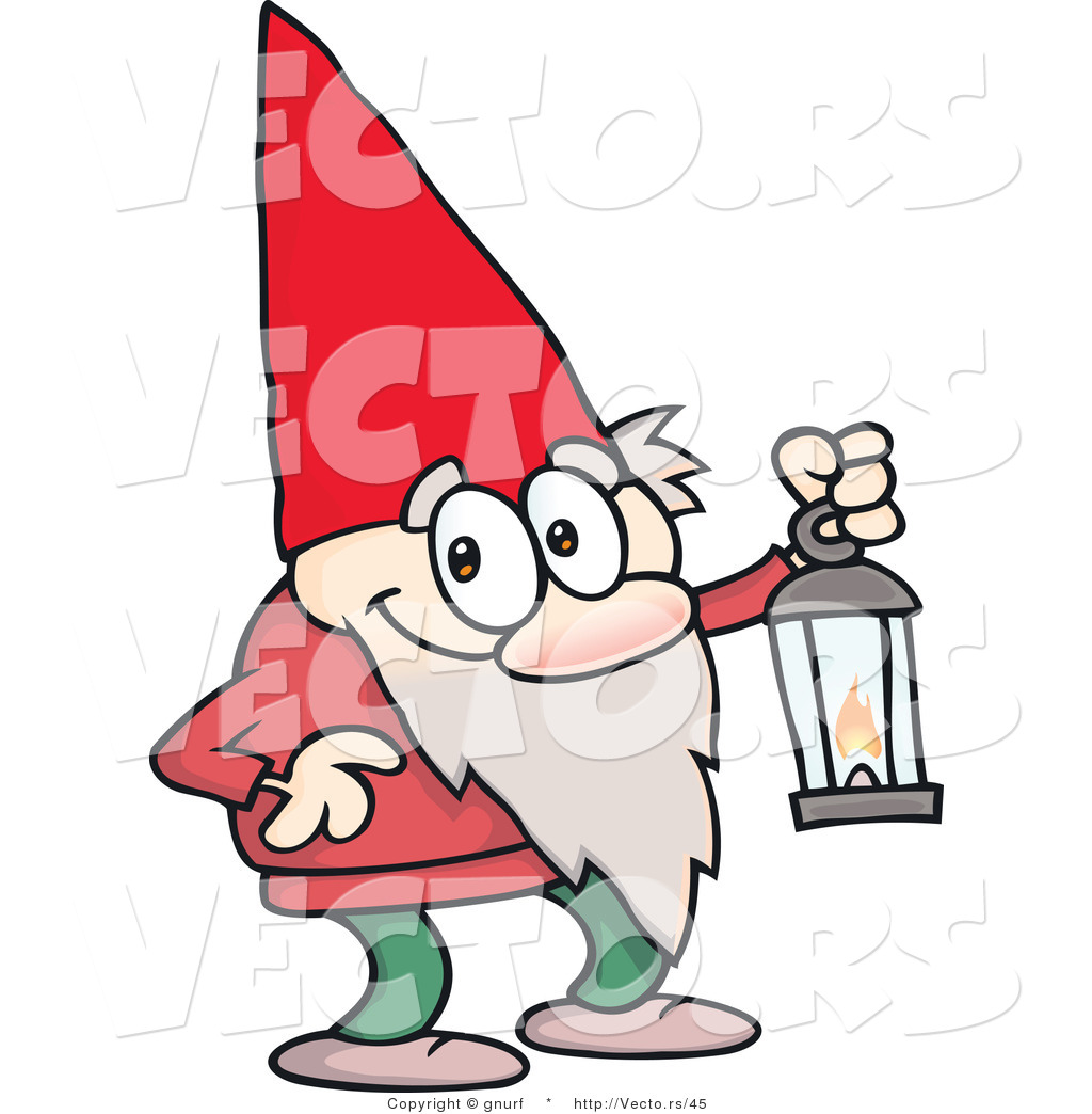 1024x1044 Vector Of A Cute Cartoon Gnome Carrying A Lantern By Gnurf